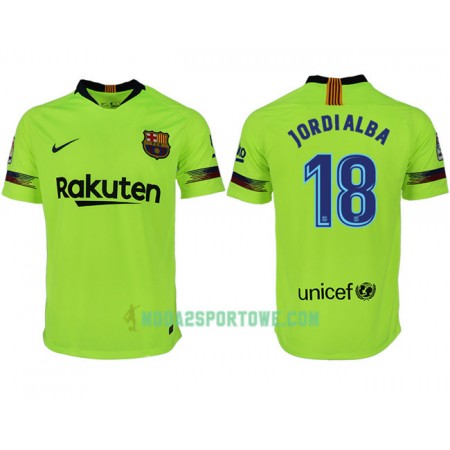 Koszulka FC Barcelona JORDIALBA 18 Wyjazdowe Stroje Piłkarskie 2018/19 Krótki Rękaw